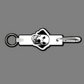 Key Clip W/ Key Ring & Dalmatian Dog (Head) Key Tag
